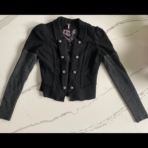 Free People military sweater jacket
